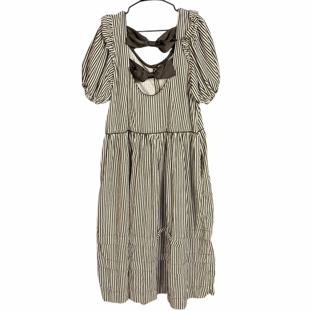 Free People Collier Cord Stripe Midi Dress Women's Large - Picture 4 of 8